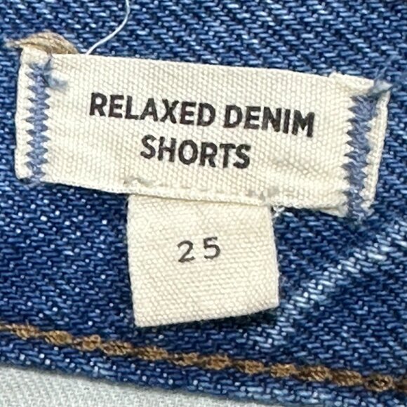 Madewell Relaxed Denim Shorts Foxglen Wash Cut Off Style AJ241 Size 25 - Picture 5 of 7